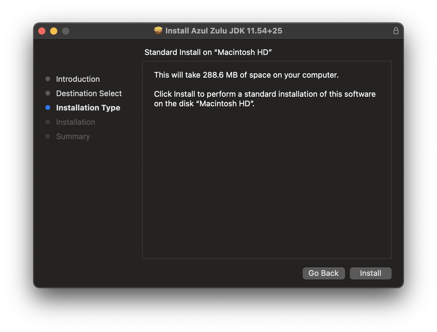 install java 11 on mac - step 2